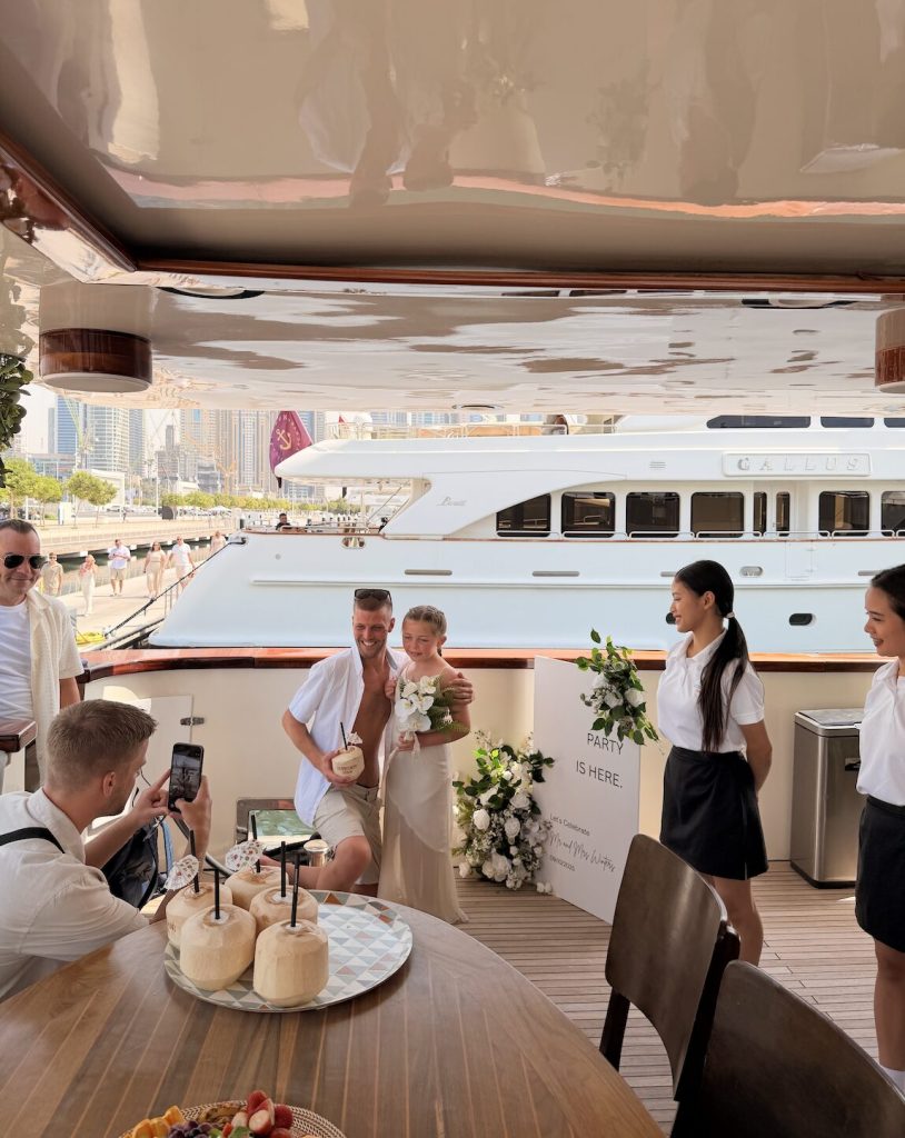 wedding celebrations on a yacht in dubai