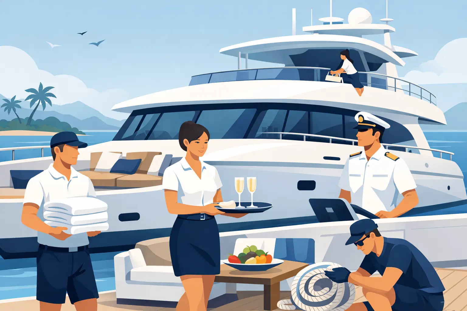 How Private Yacht Crews Work on Charter